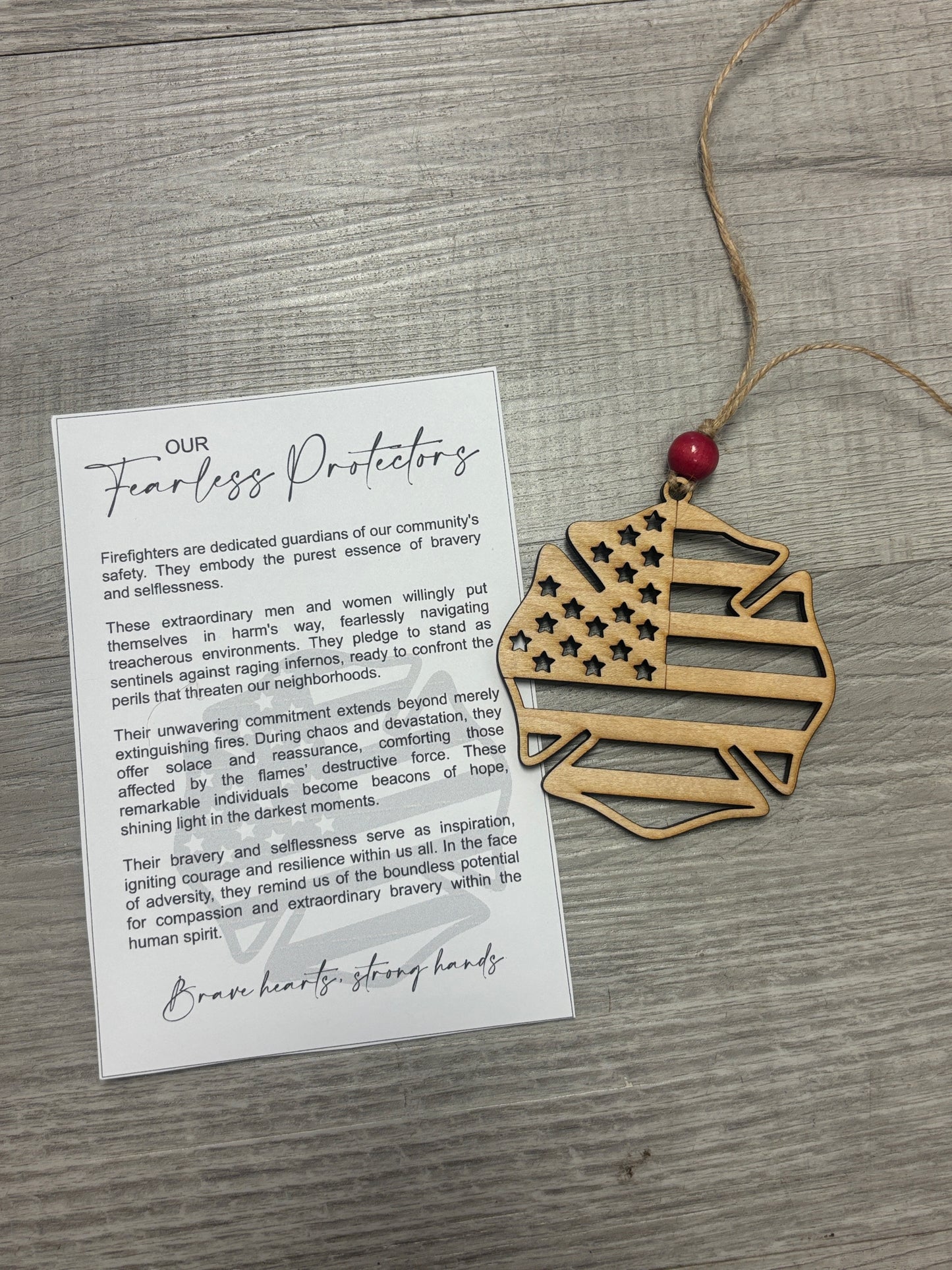 Story card ornament / car charm