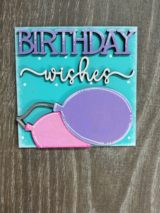 Happy birthday square inserts