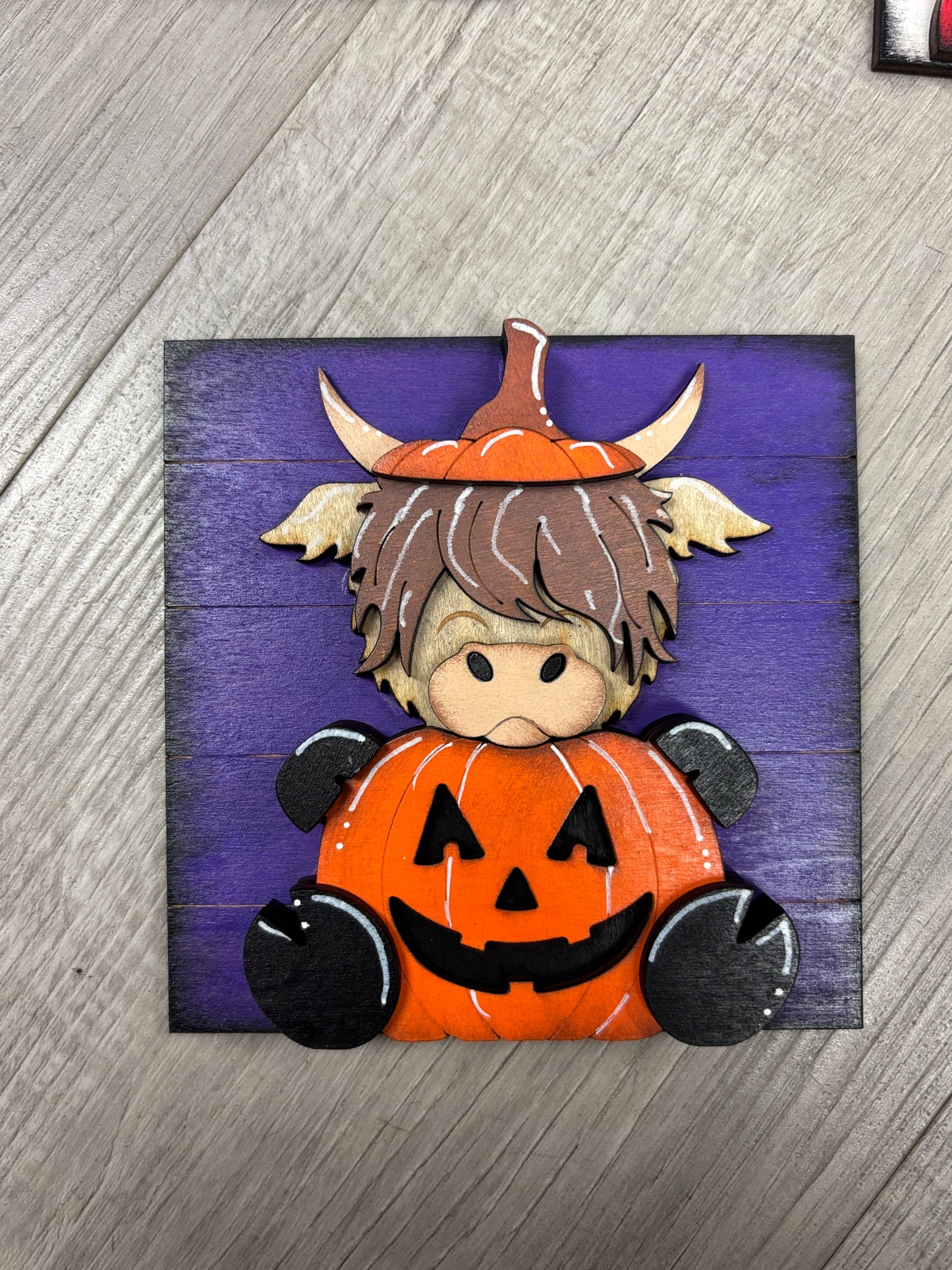 halloween - highland cow square inserts