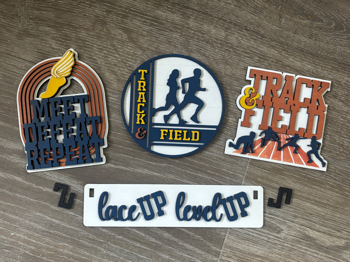 Track & Field interchangeable insert set for shelf and wagon