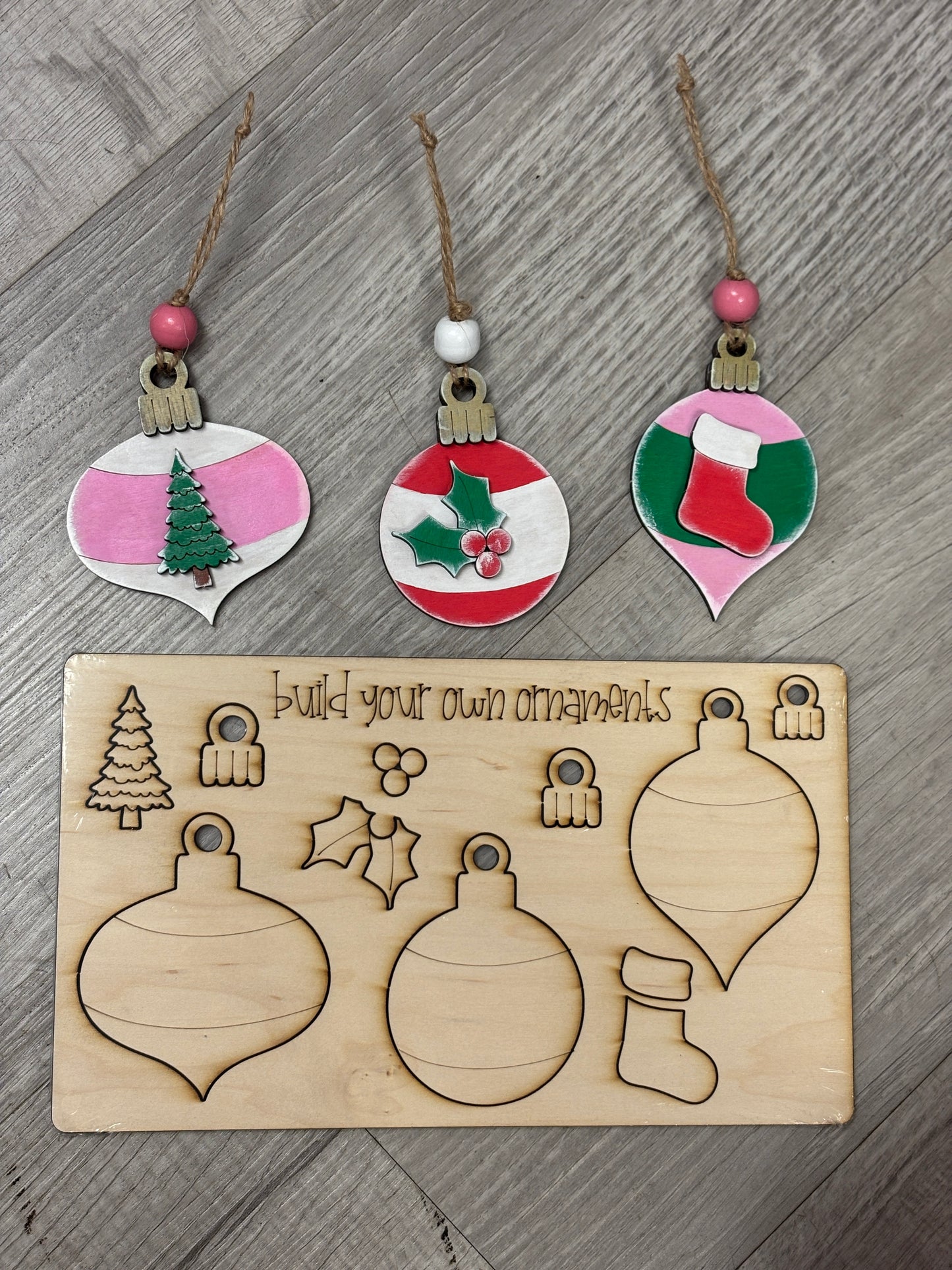 DIY ornament Kit- Christmas shapes