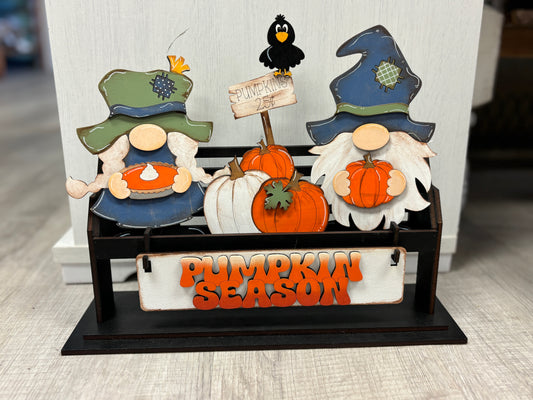 Pumpkin season gnome  interchangeable set for wagon and shelf