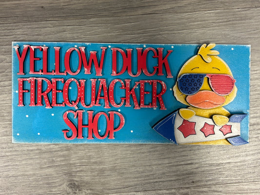 Patriotic ducks interchangeable square and rectangle inserts