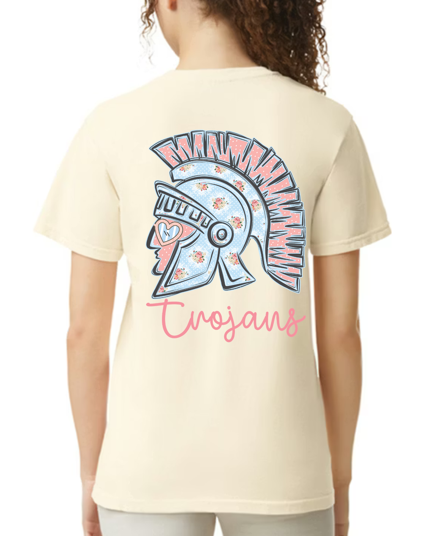 Preppy Trojan tee comfort colors