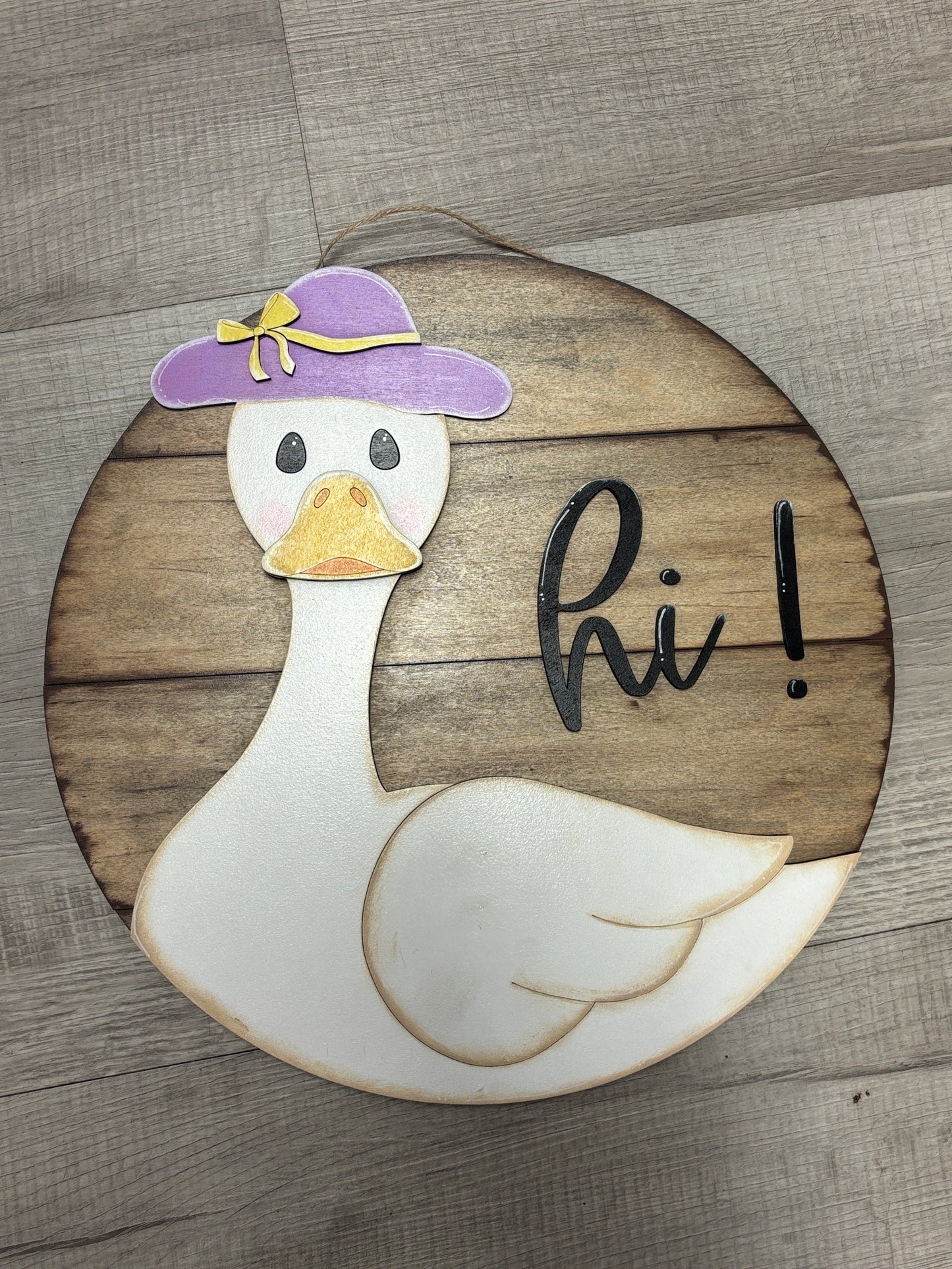 Goose door hanger - interchangeable hats