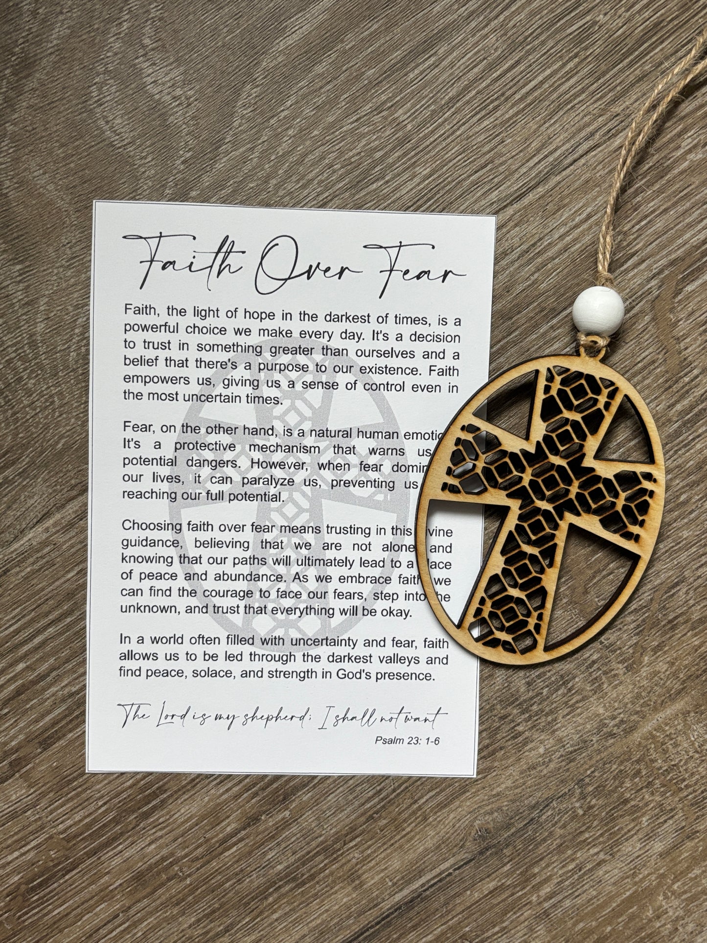 Story card ornament / car charm