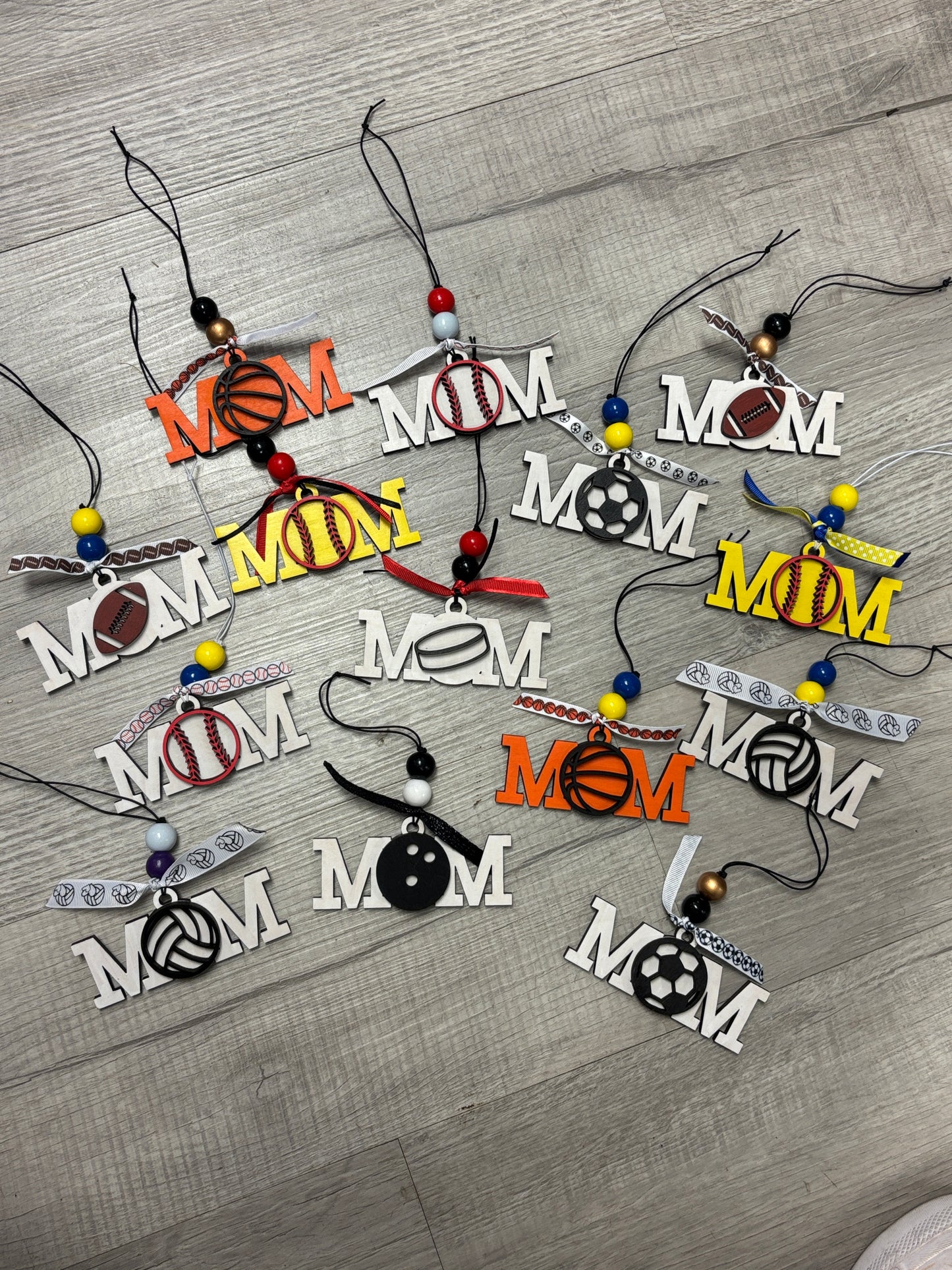 Sport mom car charm