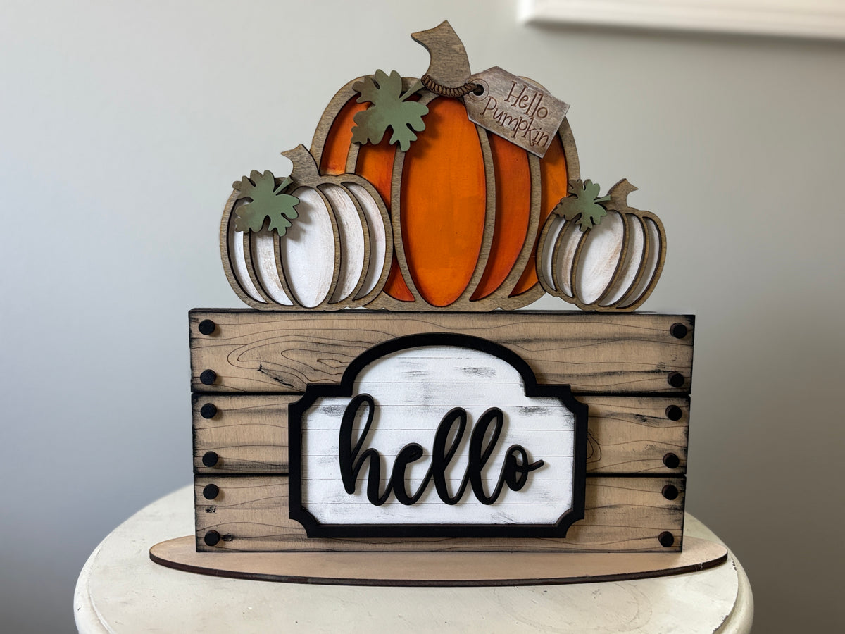 Hello Interchangeable door hanger and desk box and inserts (sold separately)