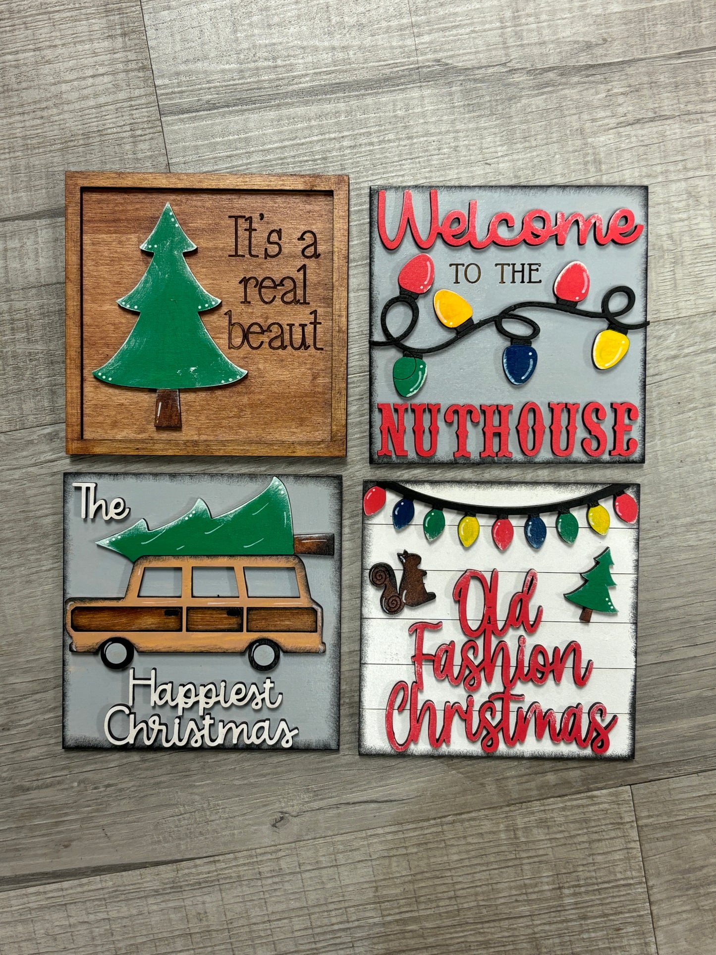 Christmas interchangeable square inserts