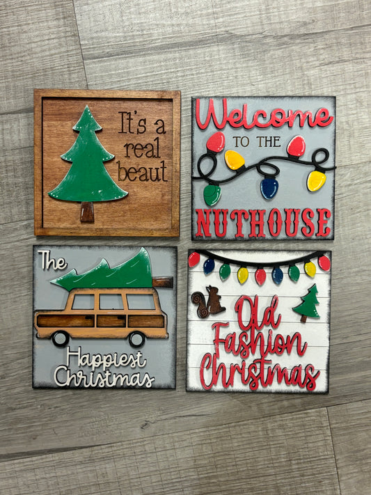 Christmas interchangeable square inserts