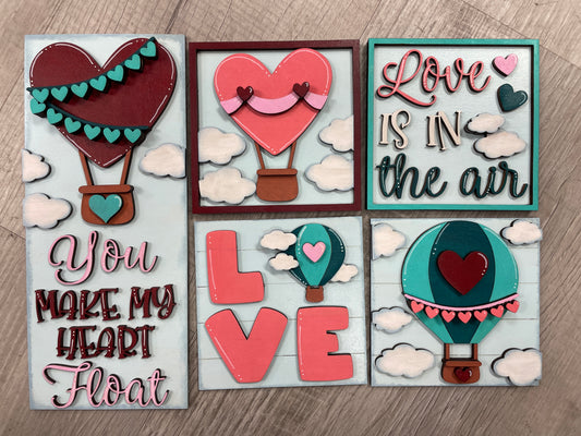 Valentine’s - hot air balloon square inserts