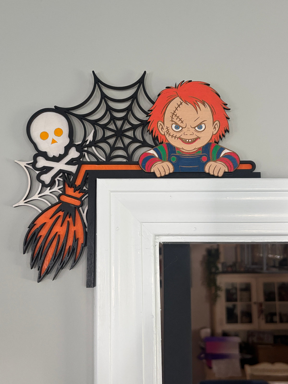 Horror door corner toppers