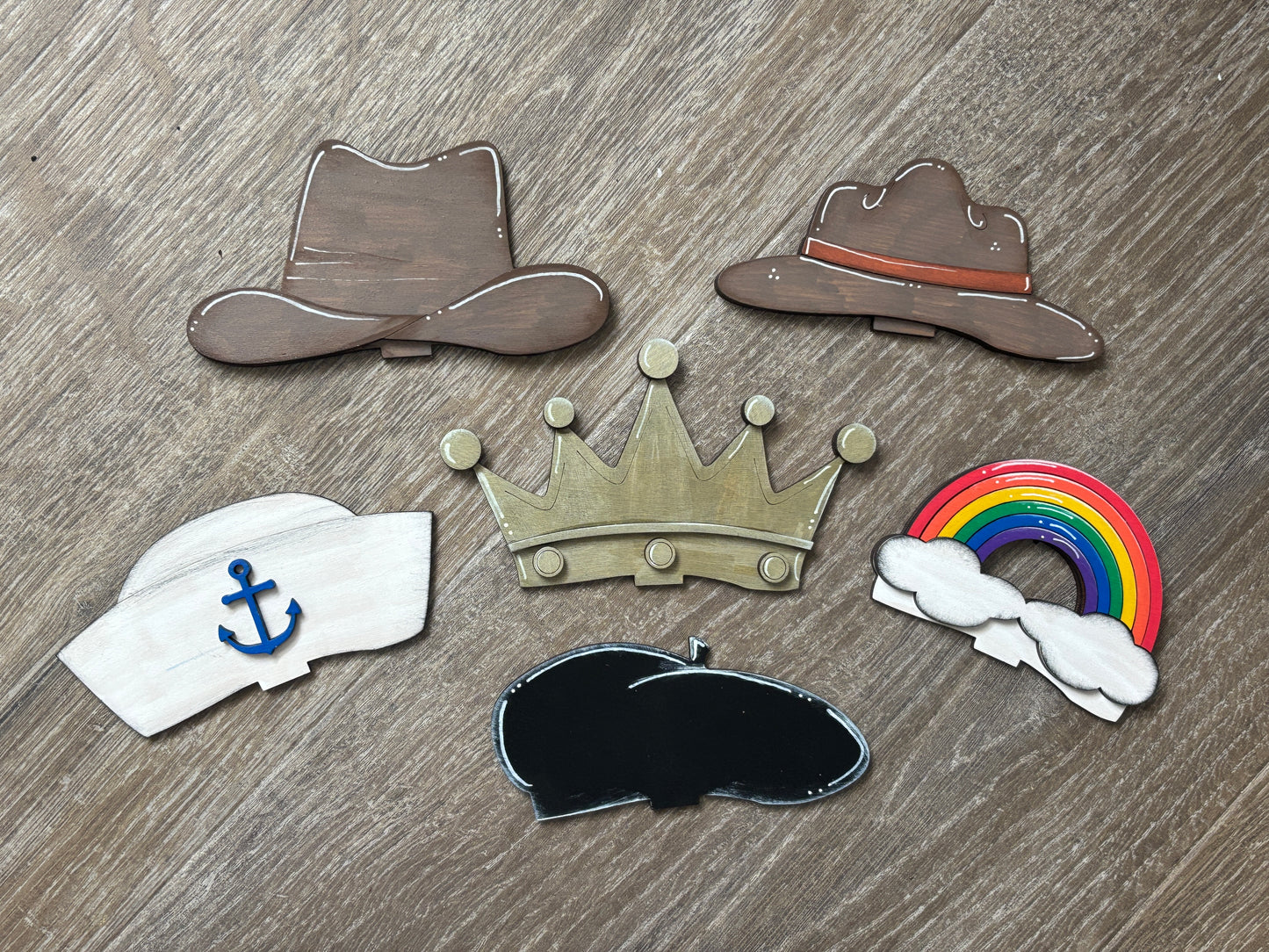Interchangeable hats for the Standing Animals & gnomes