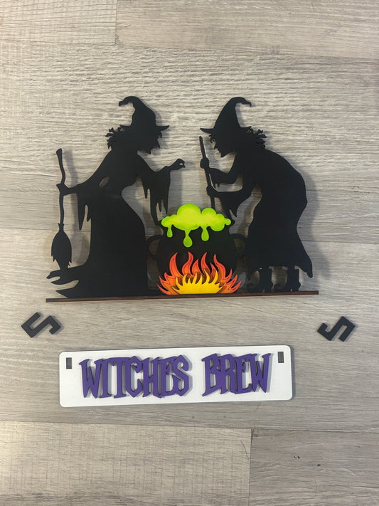 Witches brew interchangeable insert set for wagon and shelf