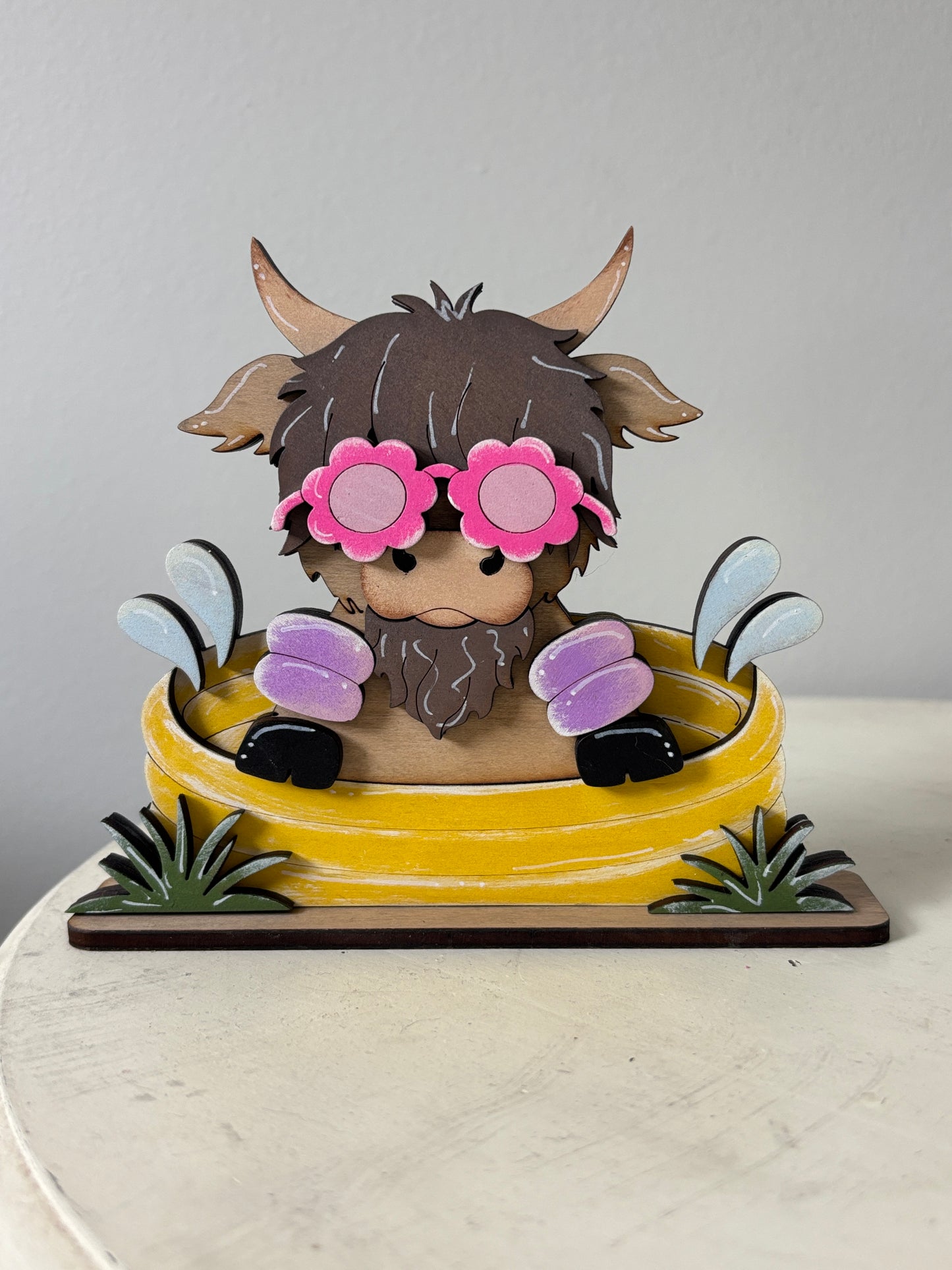 Summer mini standing highland cows