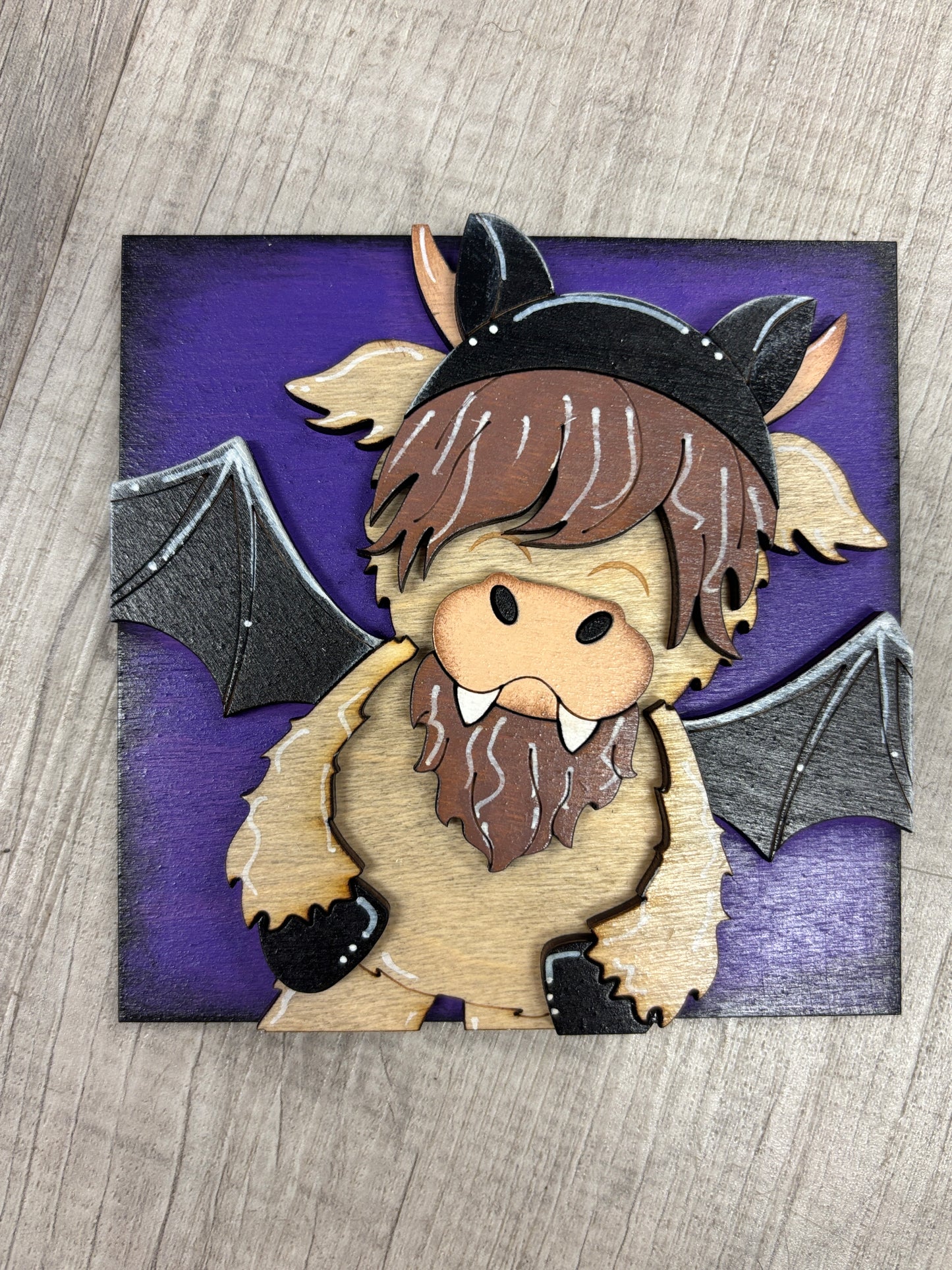 halloween - highland cow square inserts