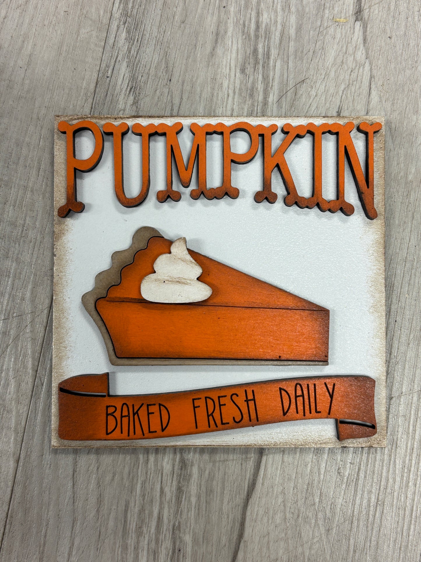 Fall - pumpkin pie square inserts