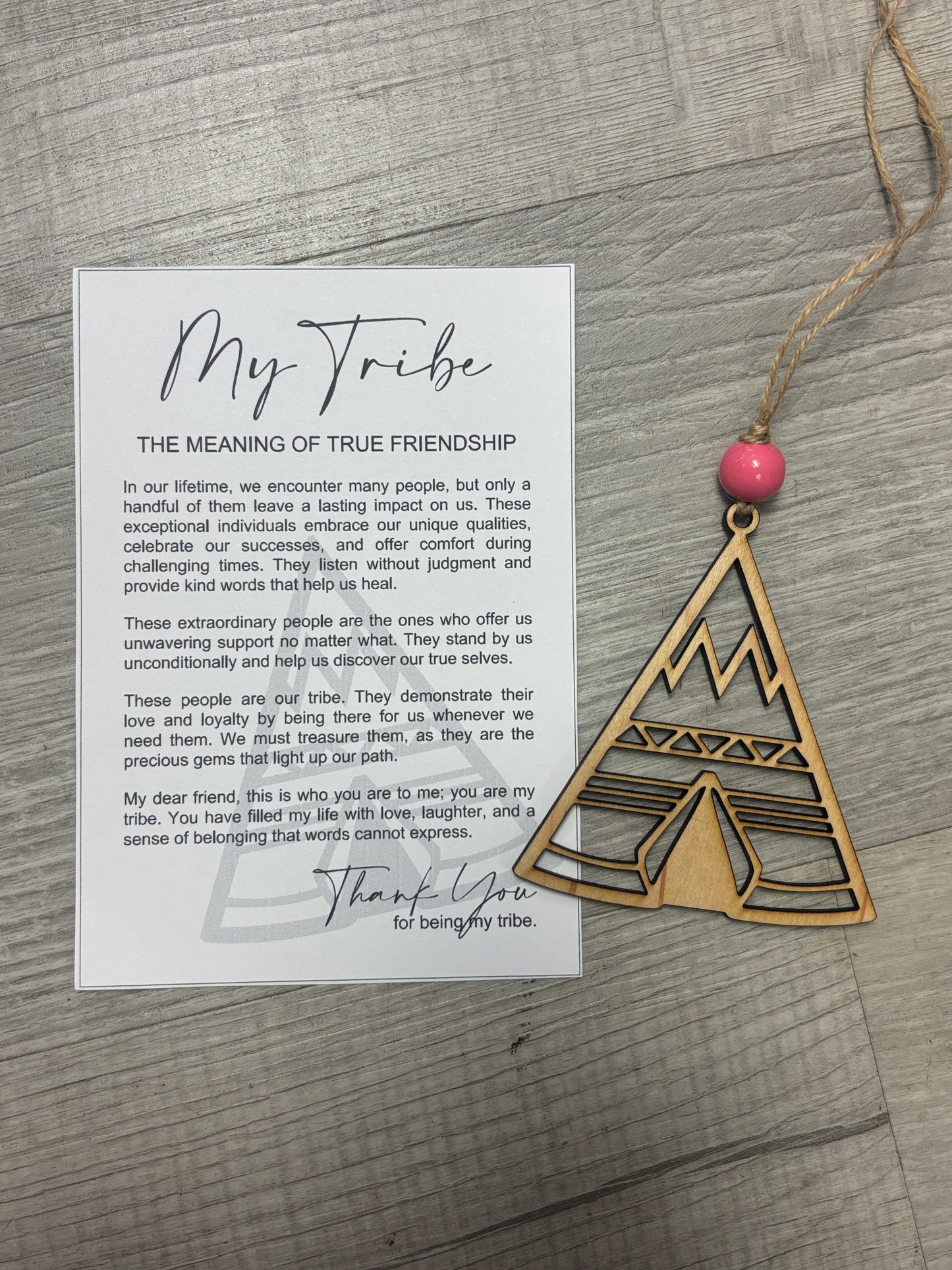 Story card ornament / car charm