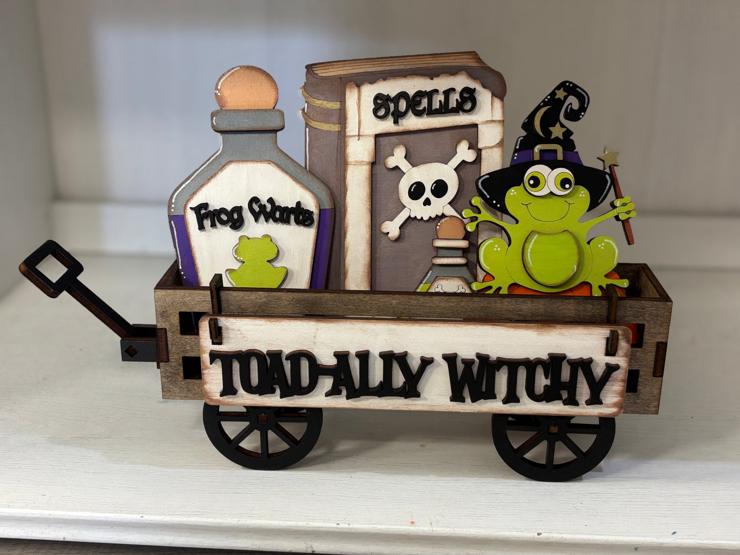 Toad-Ally witchy interchangeable insert set for wagon and shelf