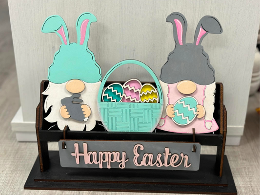 Easter gnome wagon/shelf set