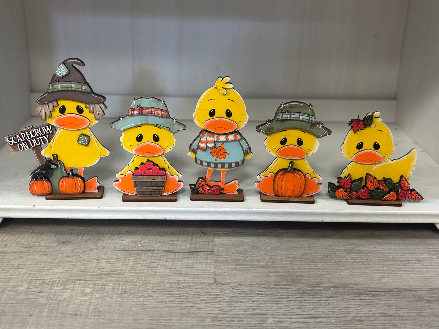 Mini standing highland ducks- fall