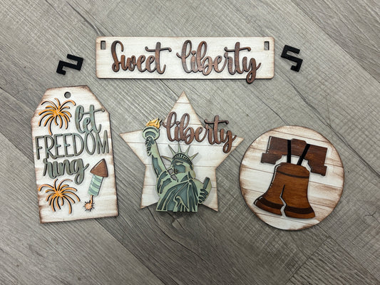 Sweet Liberty wagon/ shelf set