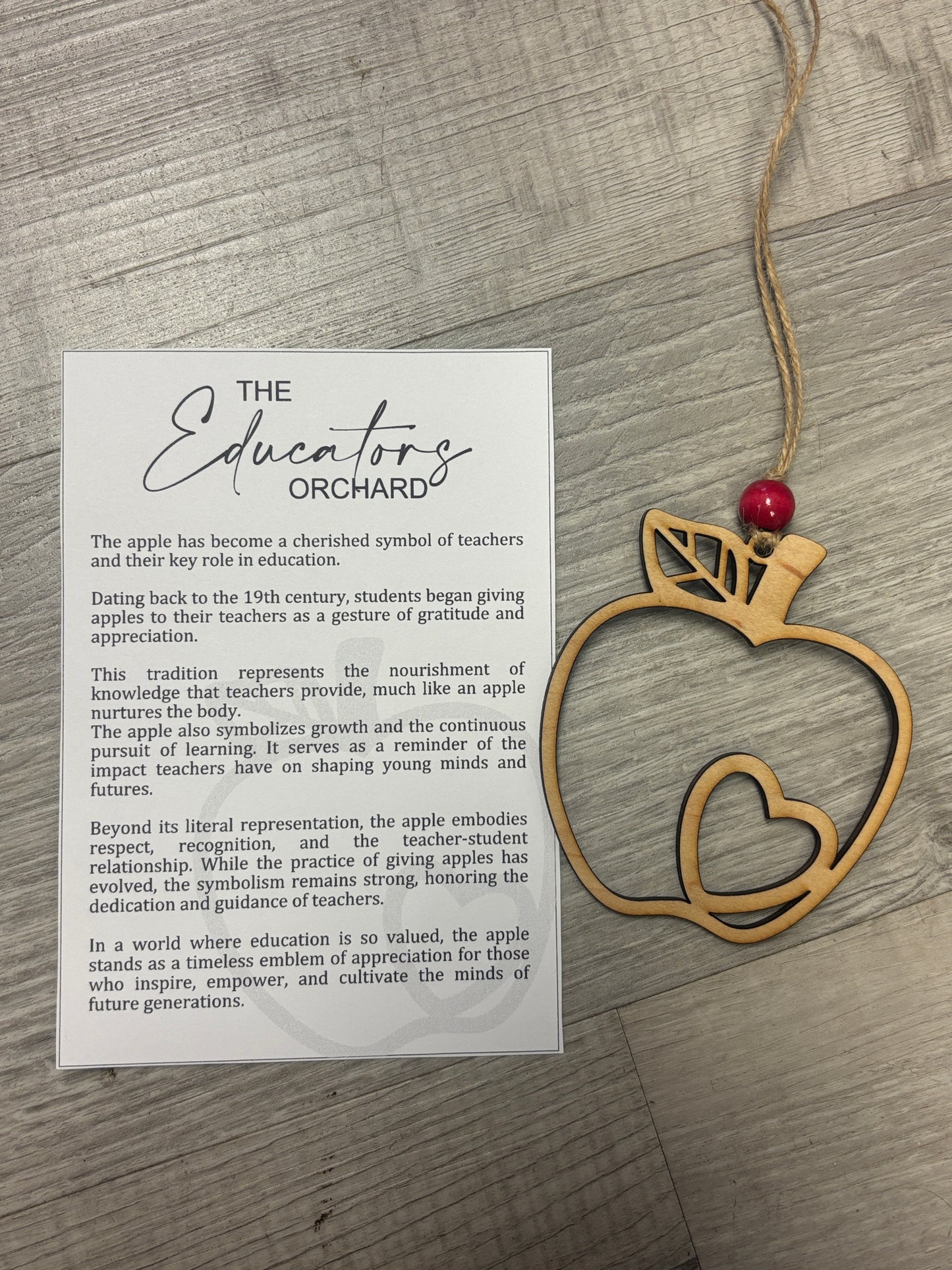 Story card ornament / car charm