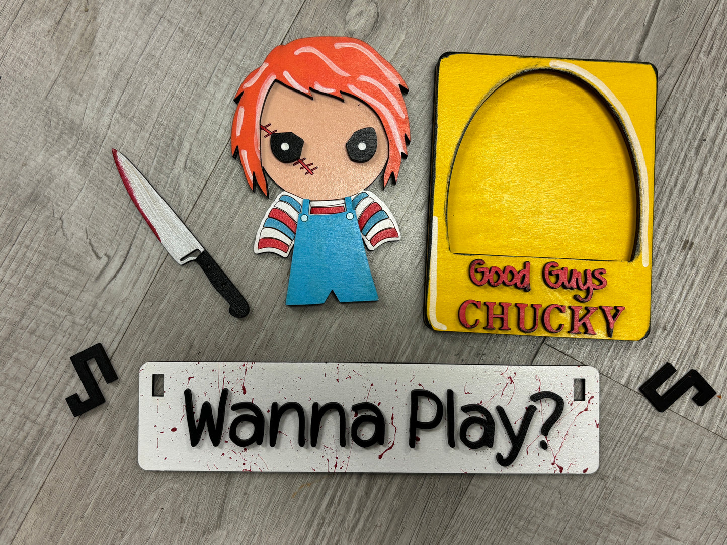 Chucky- horror interchangeable insert set for wagon and shelf