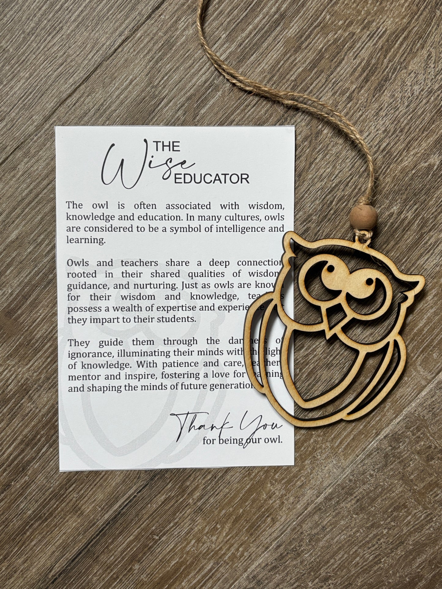 Story card ornament / car charm
