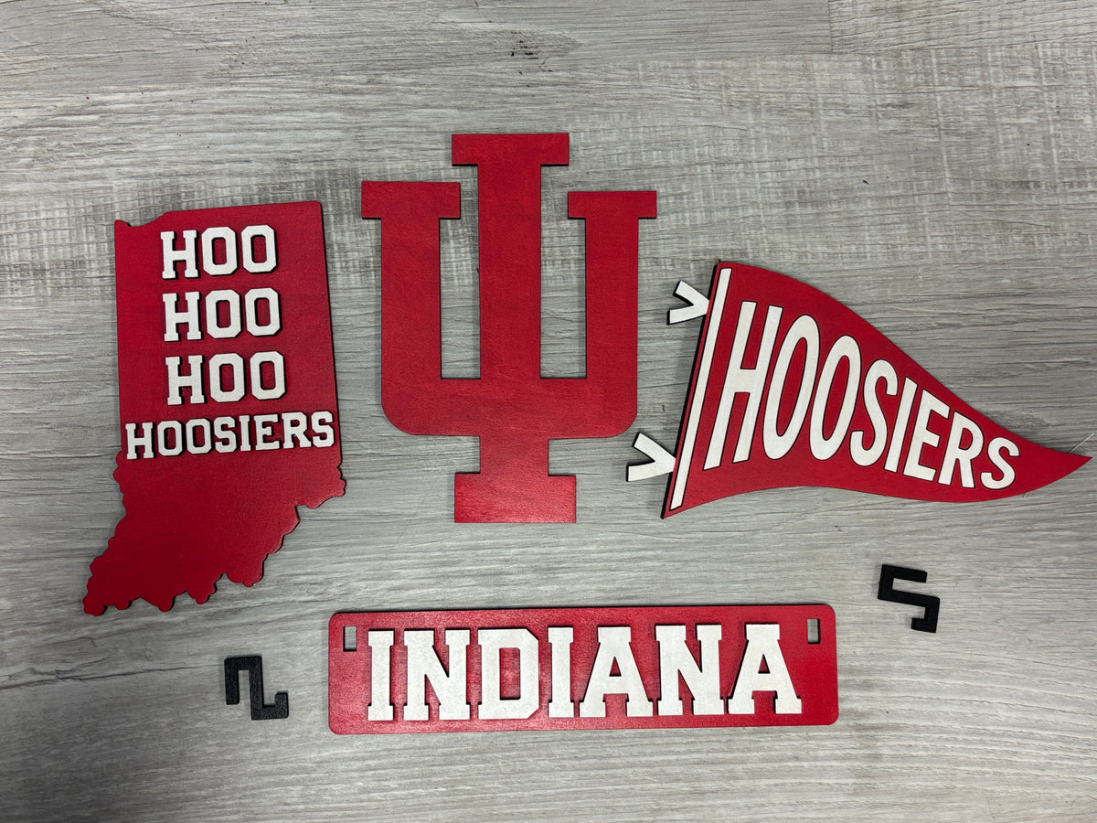 Indiana Hoosiers wagon/shelf set