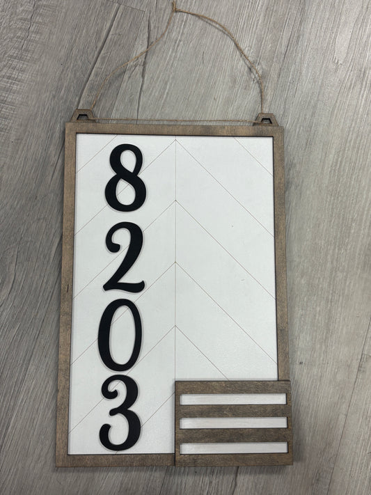 Address sign with interchangeable inserts (inserts sold separately)