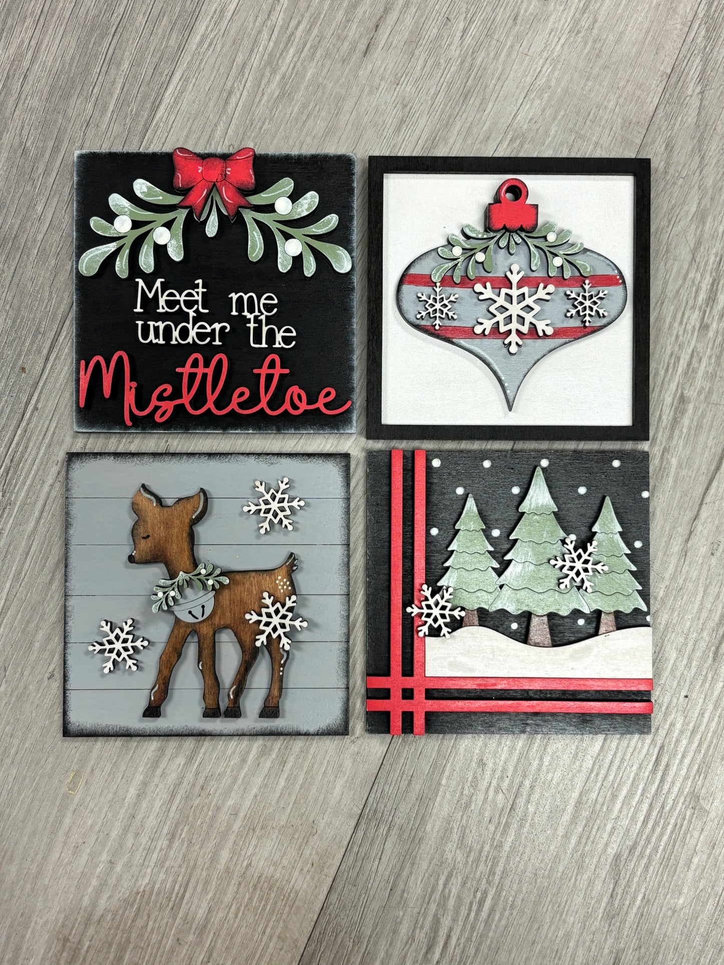 Christmas interchangeable square inserts