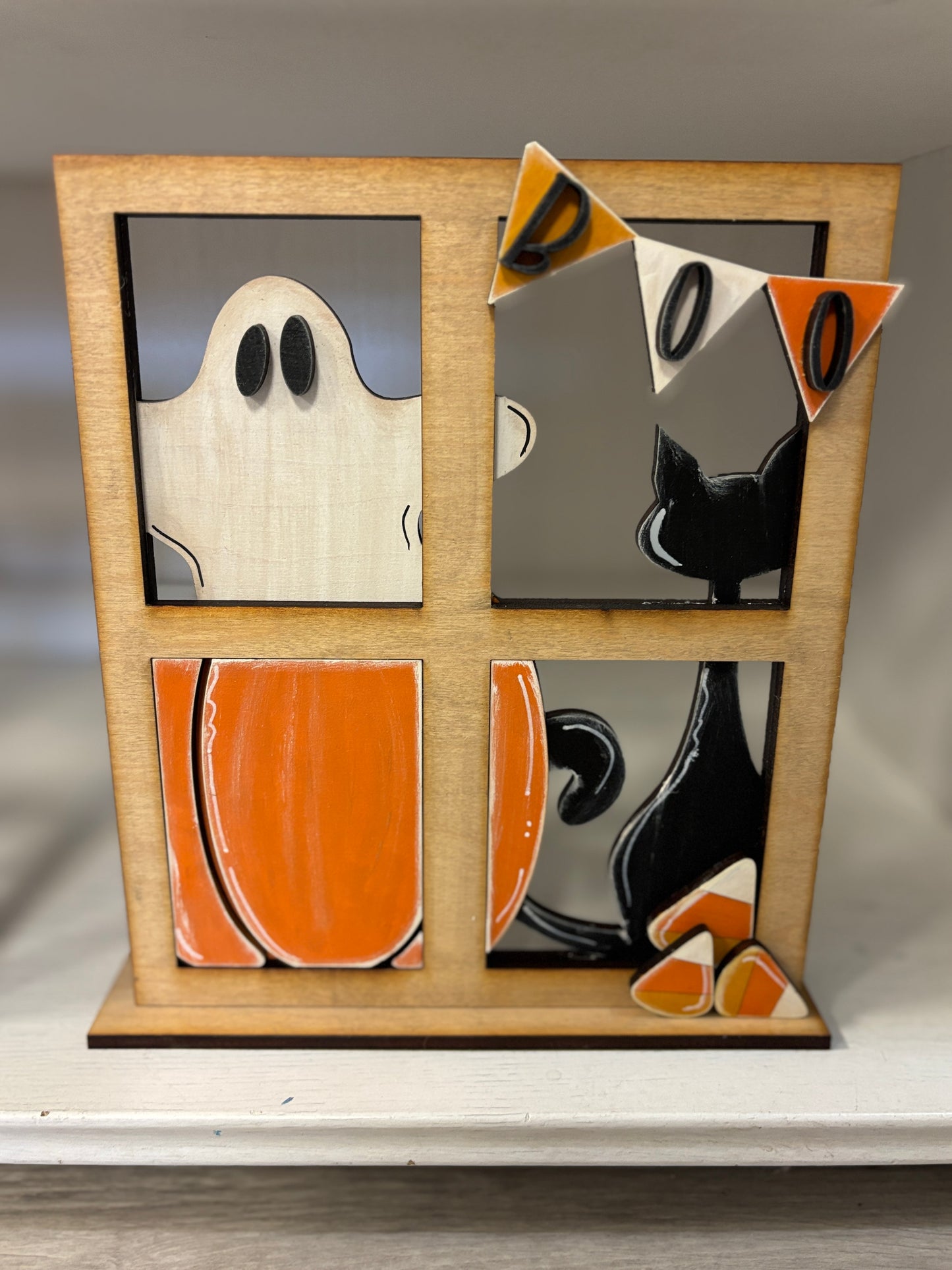 Fall Autumn Halloween Window shelf sitter