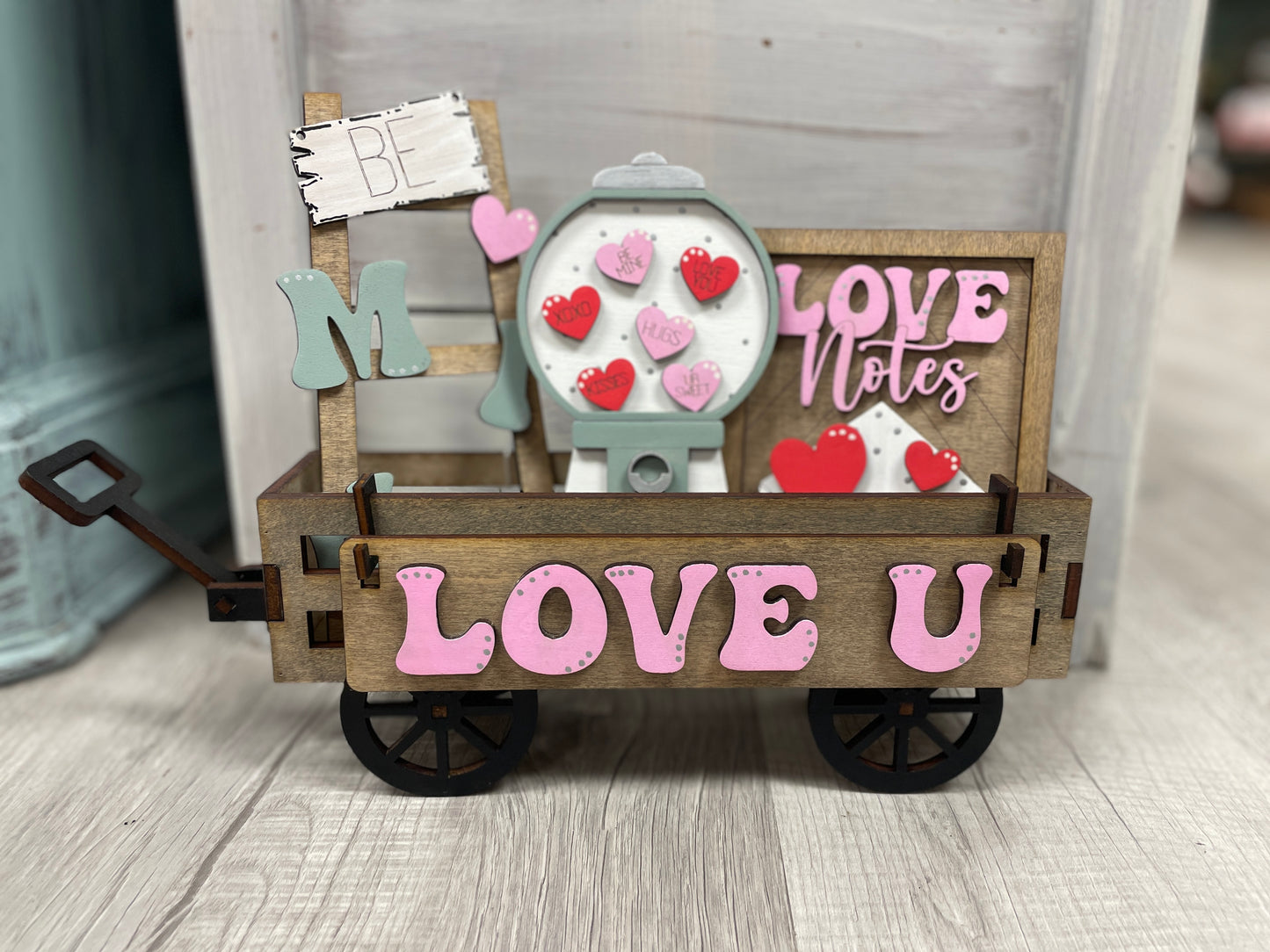 Valentine’s- Love U wagon/shelf set