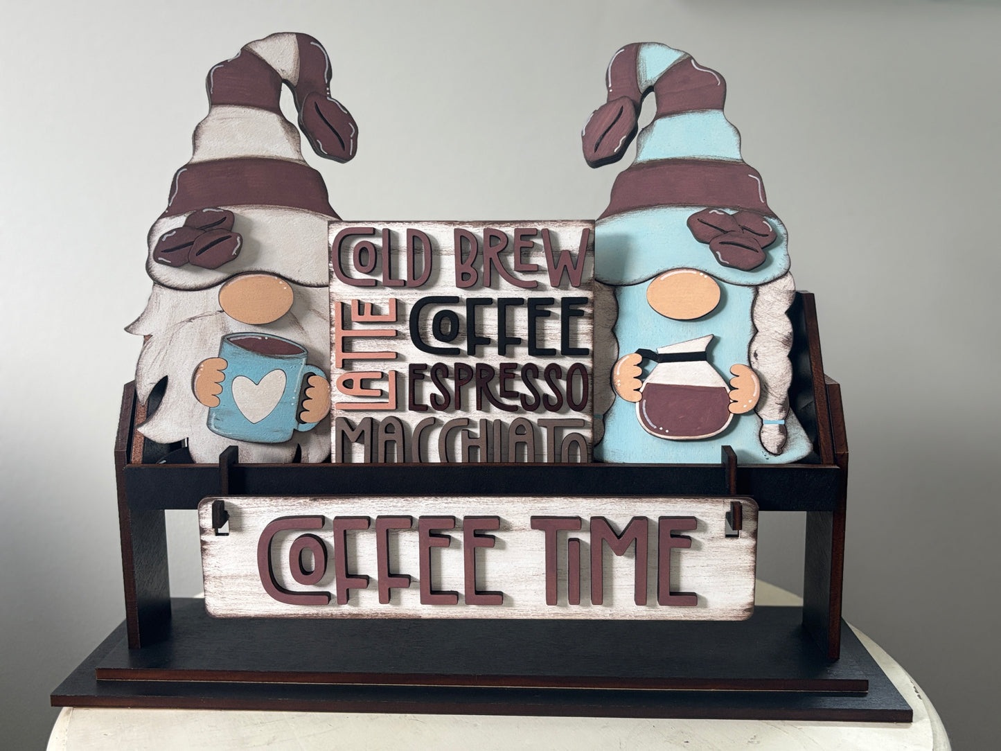 Coffee Gnome wagon/shelf interchangeable set
