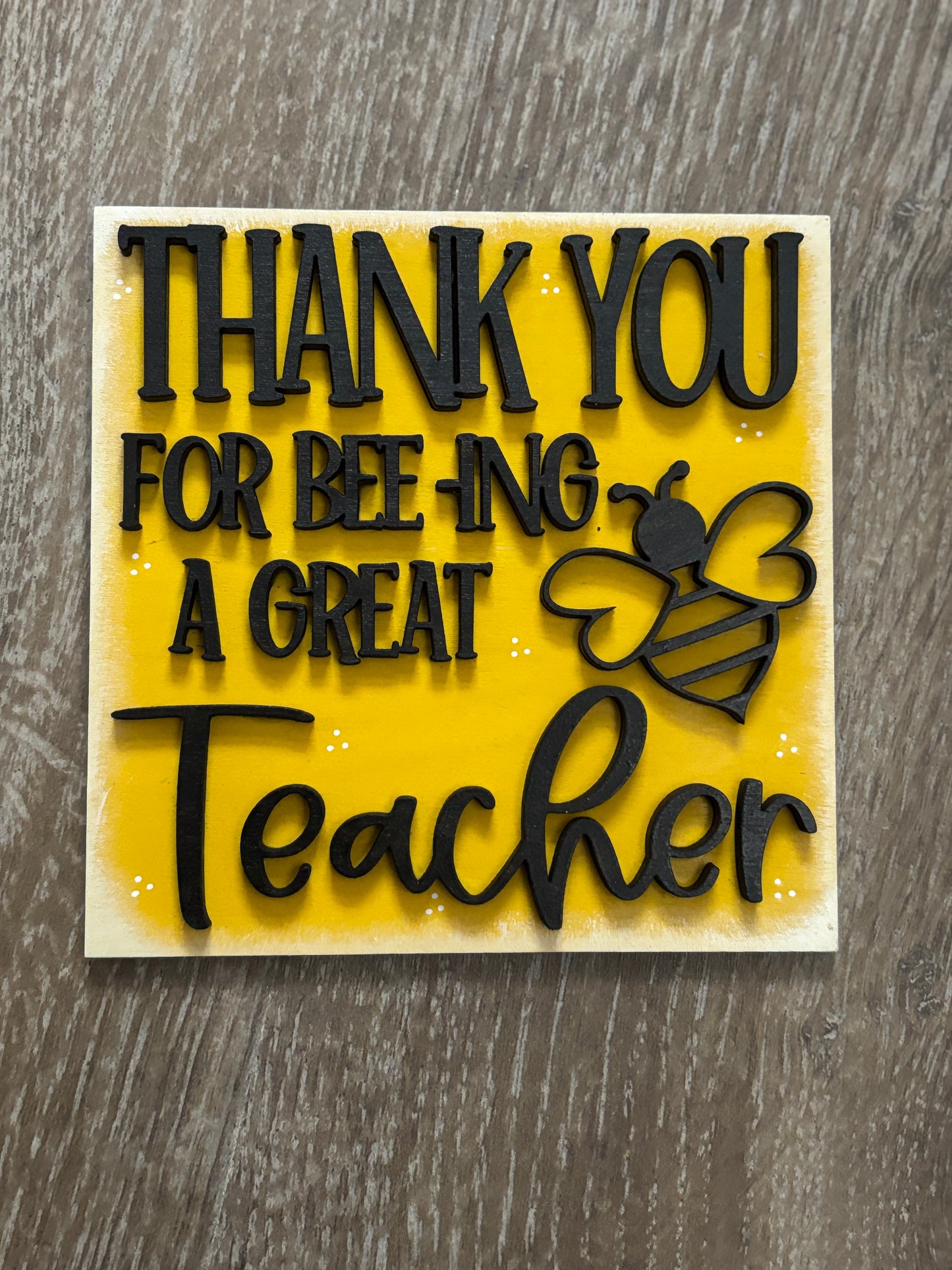 Teacher/school themed square inserts