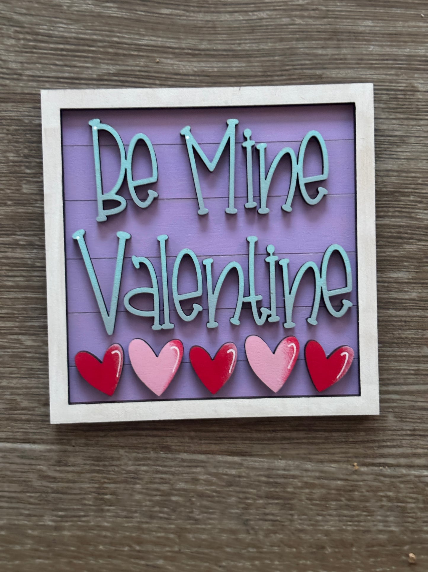 Valentine’s penguin interchangeable square inserts