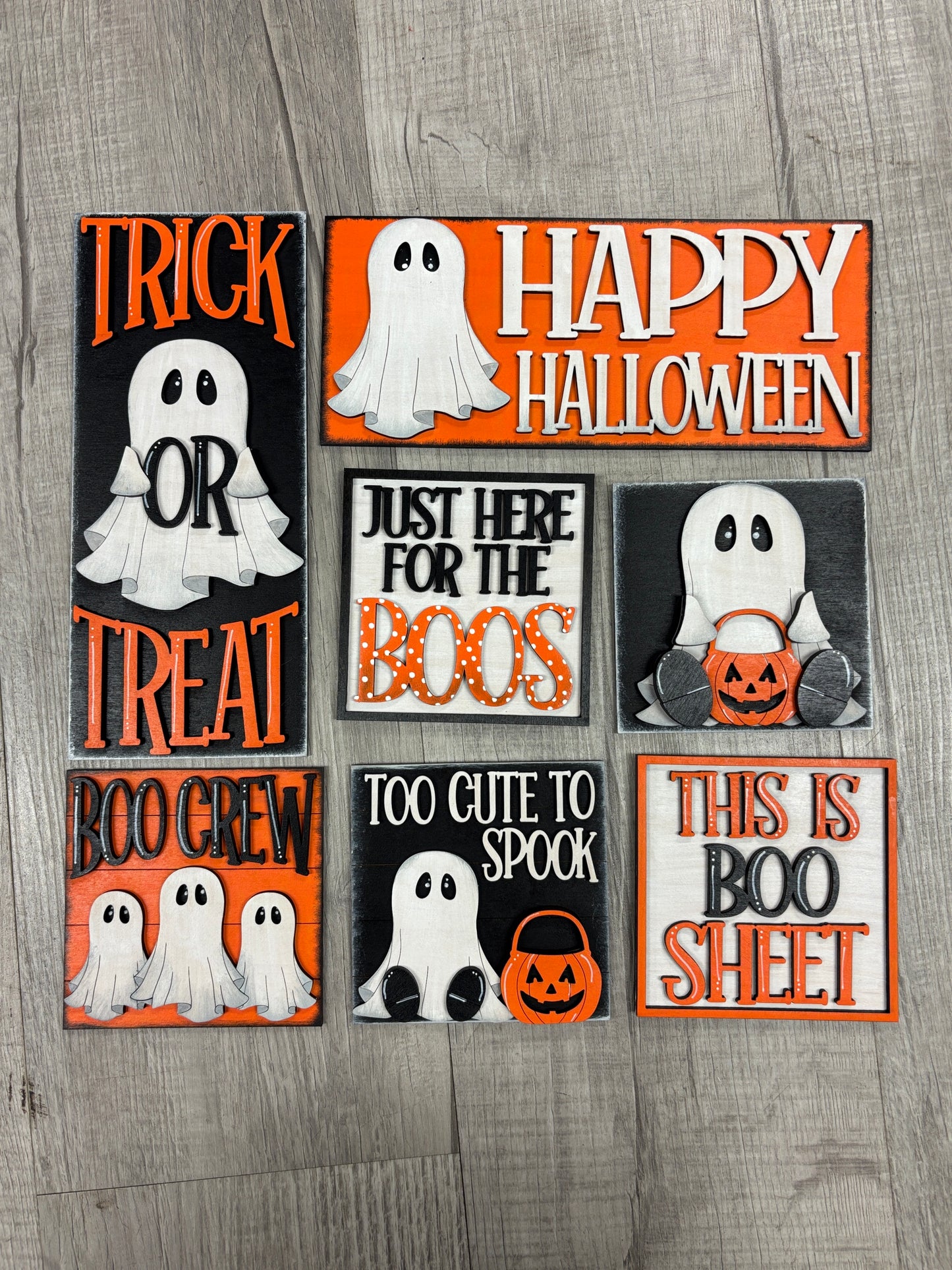 Ghost Halloween interchangeable square & rectangle inserts