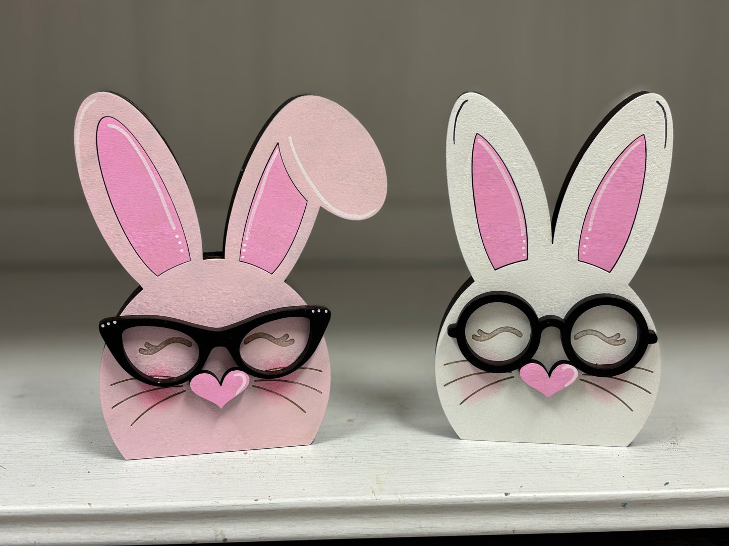 Chunky Easter bunny shelf sitters