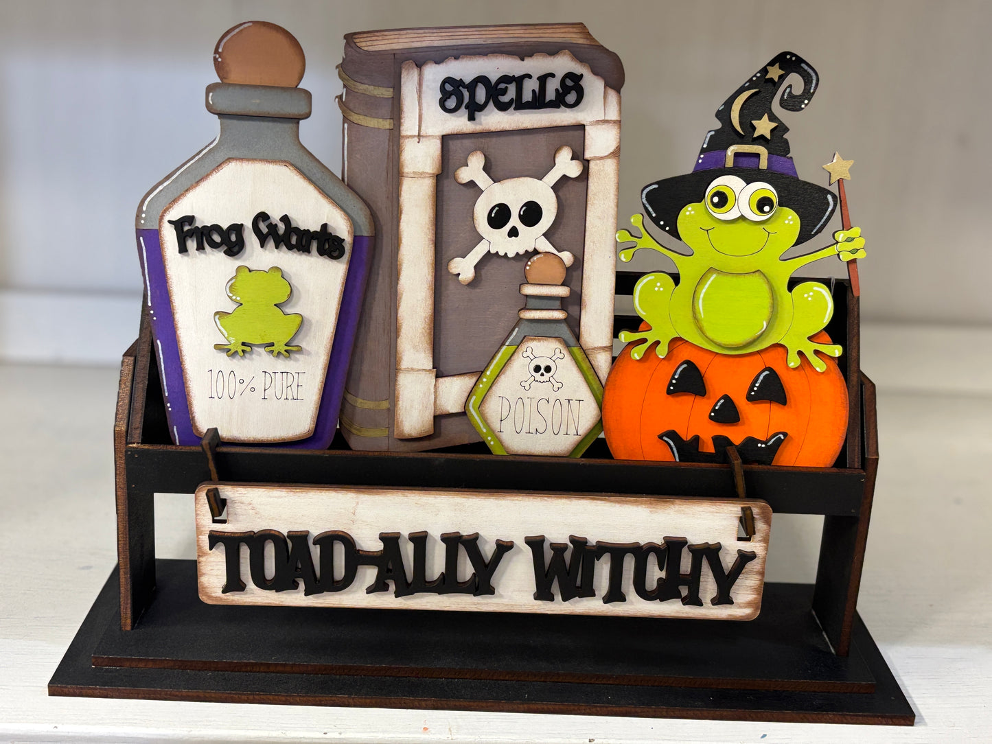 Toad-Ally witchy interchangeable insert set for wagon and shelf