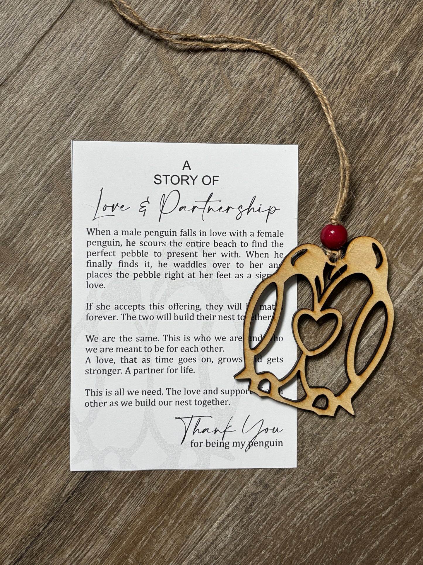Story card ornament / car charm