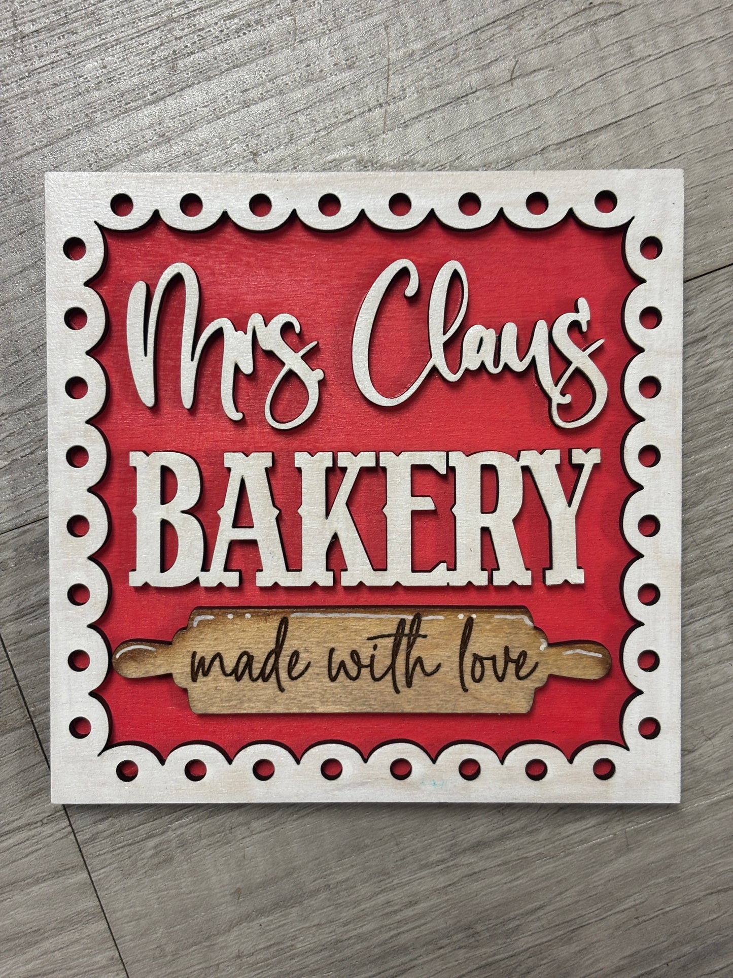 Santa’s, Mrs. Claus and Rudolph Christmas interchangeable square inserts