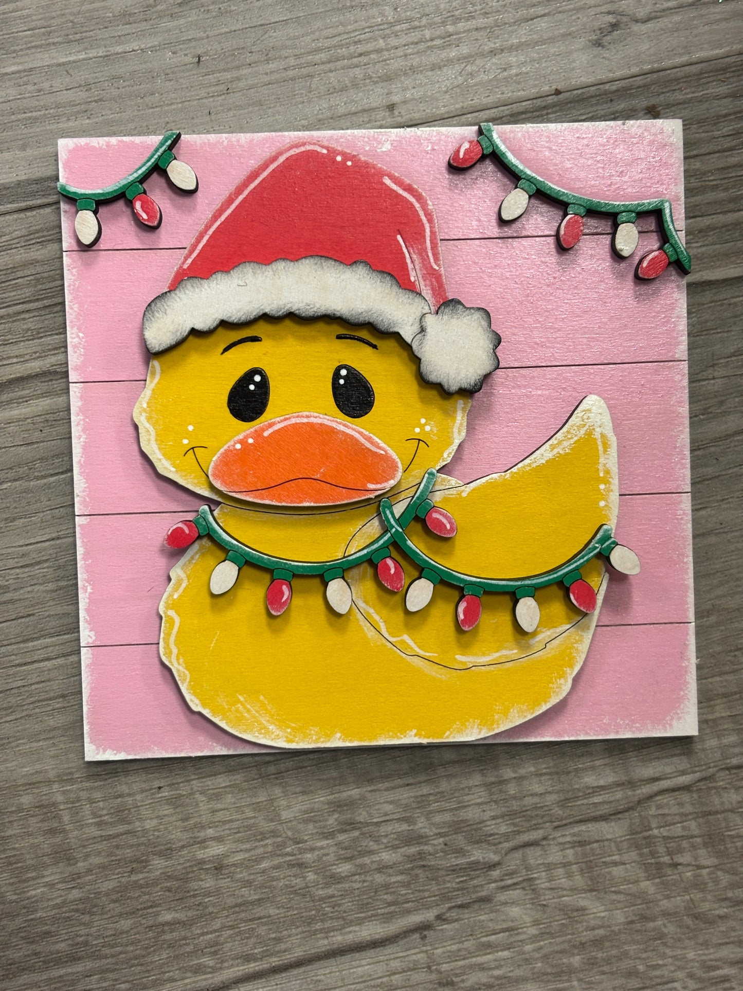 Duck Christmas interchangeable square inserts