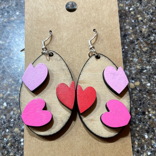 Valentine’s heart earrings