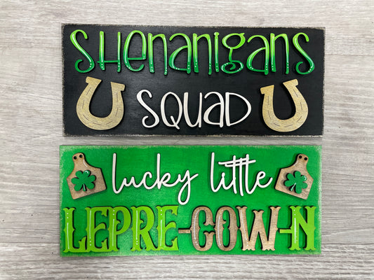 St. Patrick’s Day rectangle interchangeable inserts