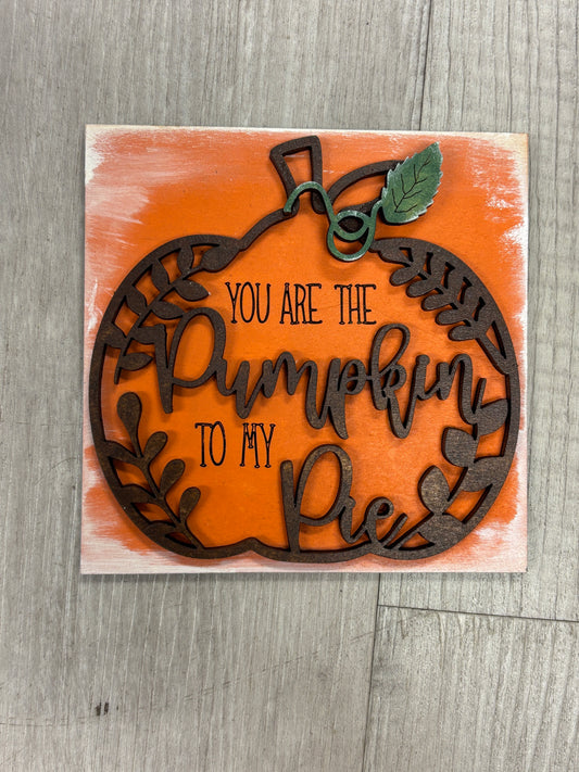 Fall - pumpkin pie square inserts