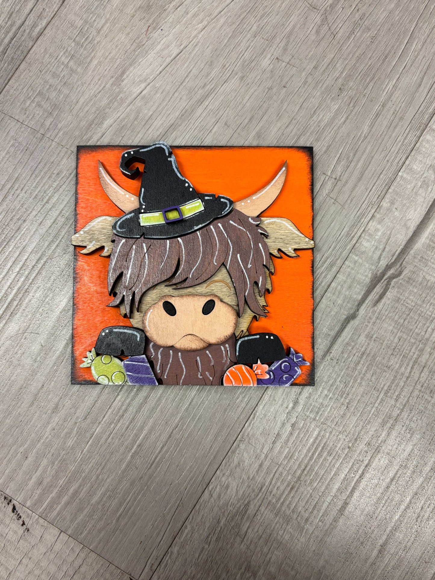 halloween - highland cow square inserts