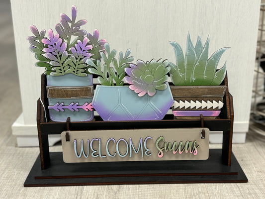 Succulent wagon/shelf interchangeable set