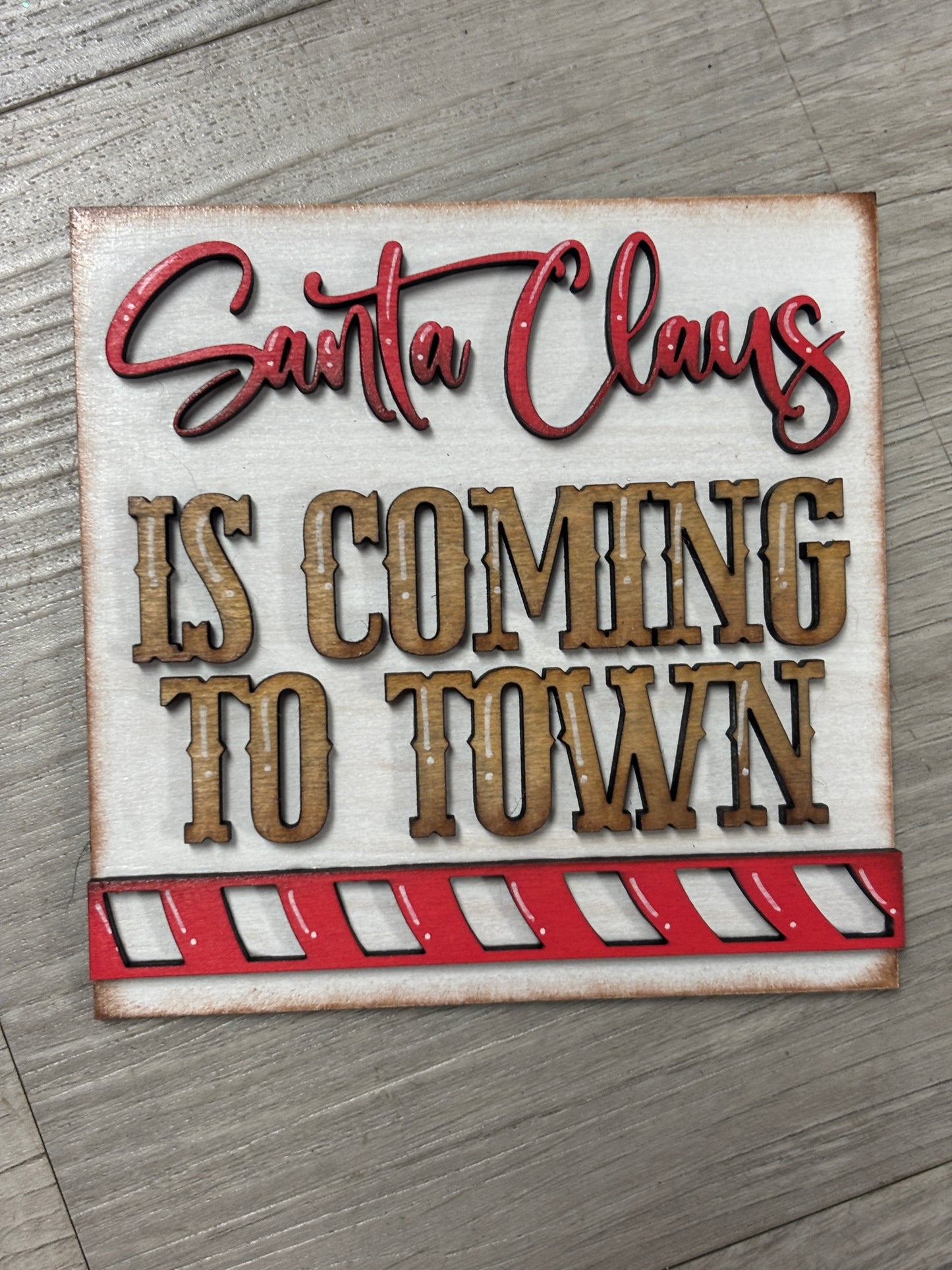 Santa’s, Mrs. Claus and Rudolph Christmas interchangeable square inserts