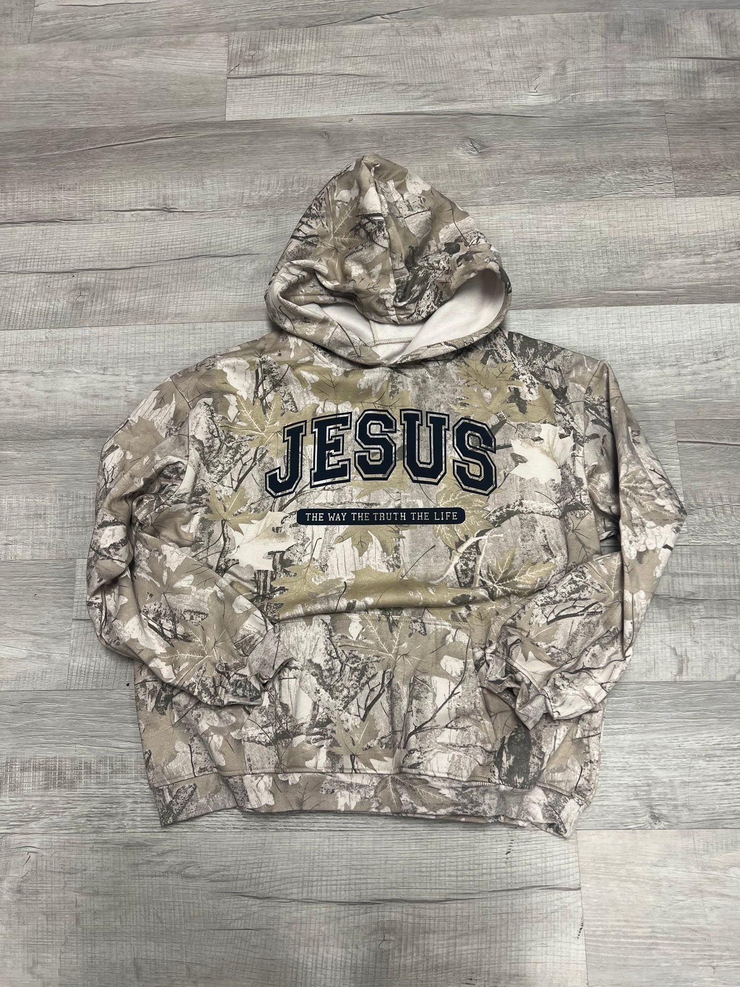 Jesus camo hooded sweatshirt